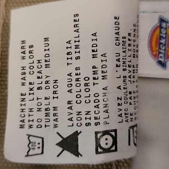 Dickies, Vtg, Men's Heavy-Duty Carpenter Pants, 38x32, Natural Canvas Khaki. - Picture 10 of 11